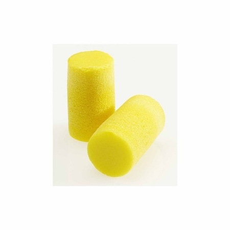 3M E-A-R No Foam Cylinder Shape, 33 dB, Yellow, 4000 PK 310-1101